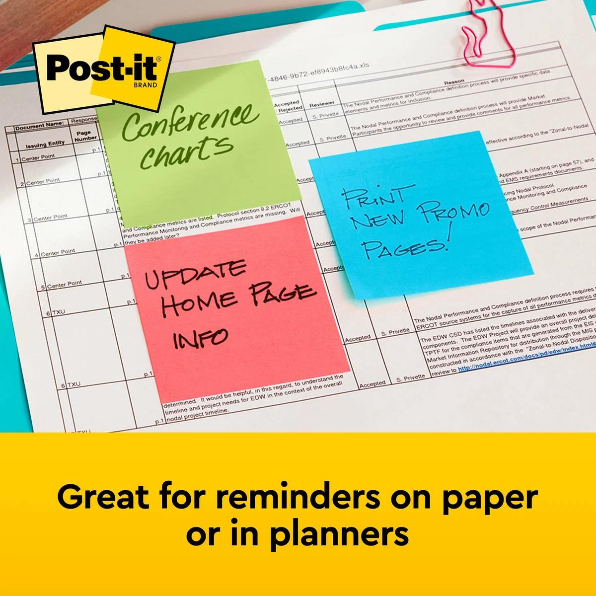 Post-it Notes, 3"x 3", Assorted Bright Colors, 100 Sheets, 24 Pads - Image 3