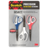 Scotch 8" Precision Ultra Edge Scissors, Assorted Colors, 3 ct