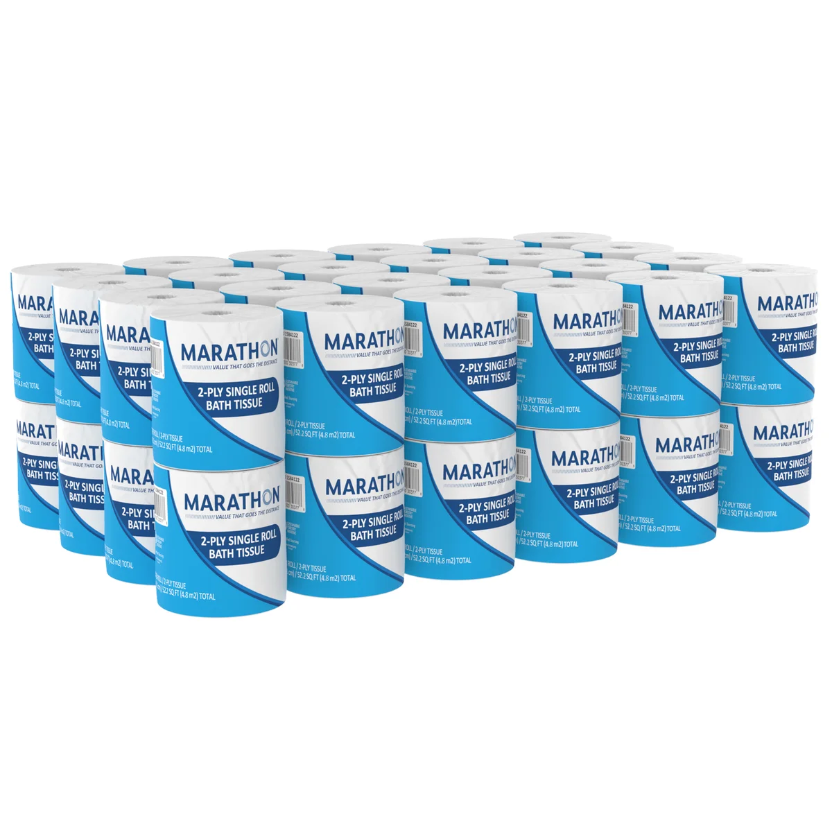 Marathon Bath Tissue, Standard Roll, 2-Ply, 4" x 4", 470 Sheets, 48 ct - Image 4