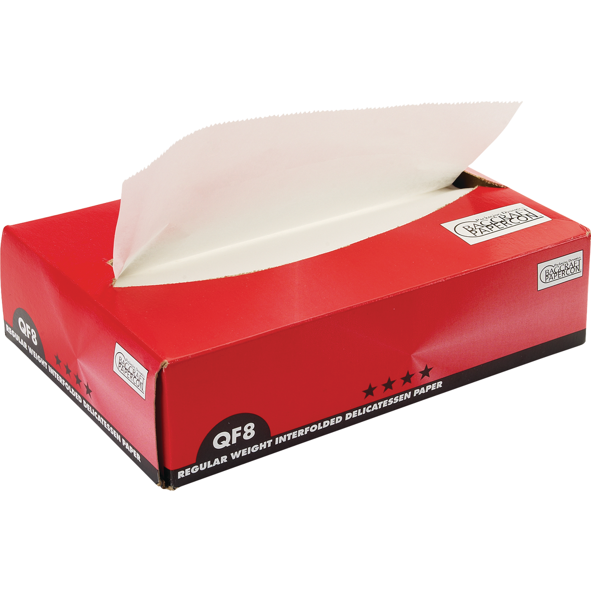 MarketWax Interfolded Regular Dry Wax Paper, 8"L x 10-3/4"W, White, 500 ct