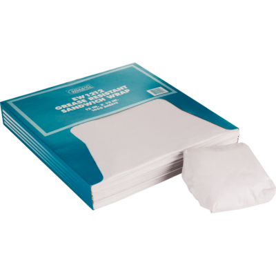 Bagcraft Deli Wrap, 12"L x 12"W, White, 1000 ct