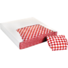 Brown Paper Goods Deli Wrap, 12"L x 12"W, Red and White Checkered, 1000 ct