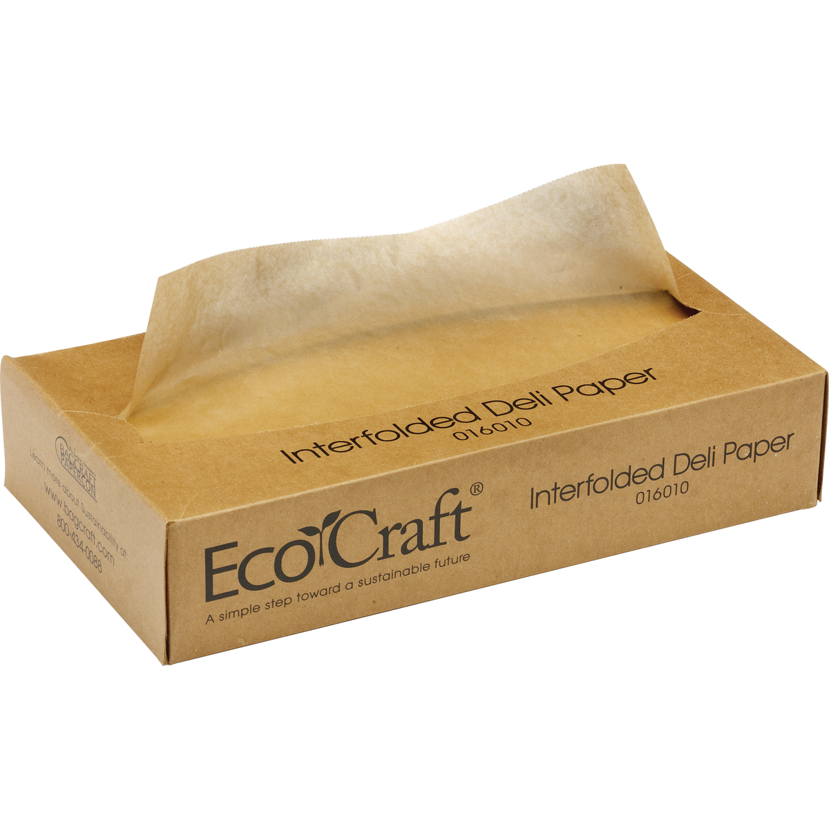 Bagcraft EcoCraft Wax Deli Paper, 10"L x 10-3/4"W, 500 ct