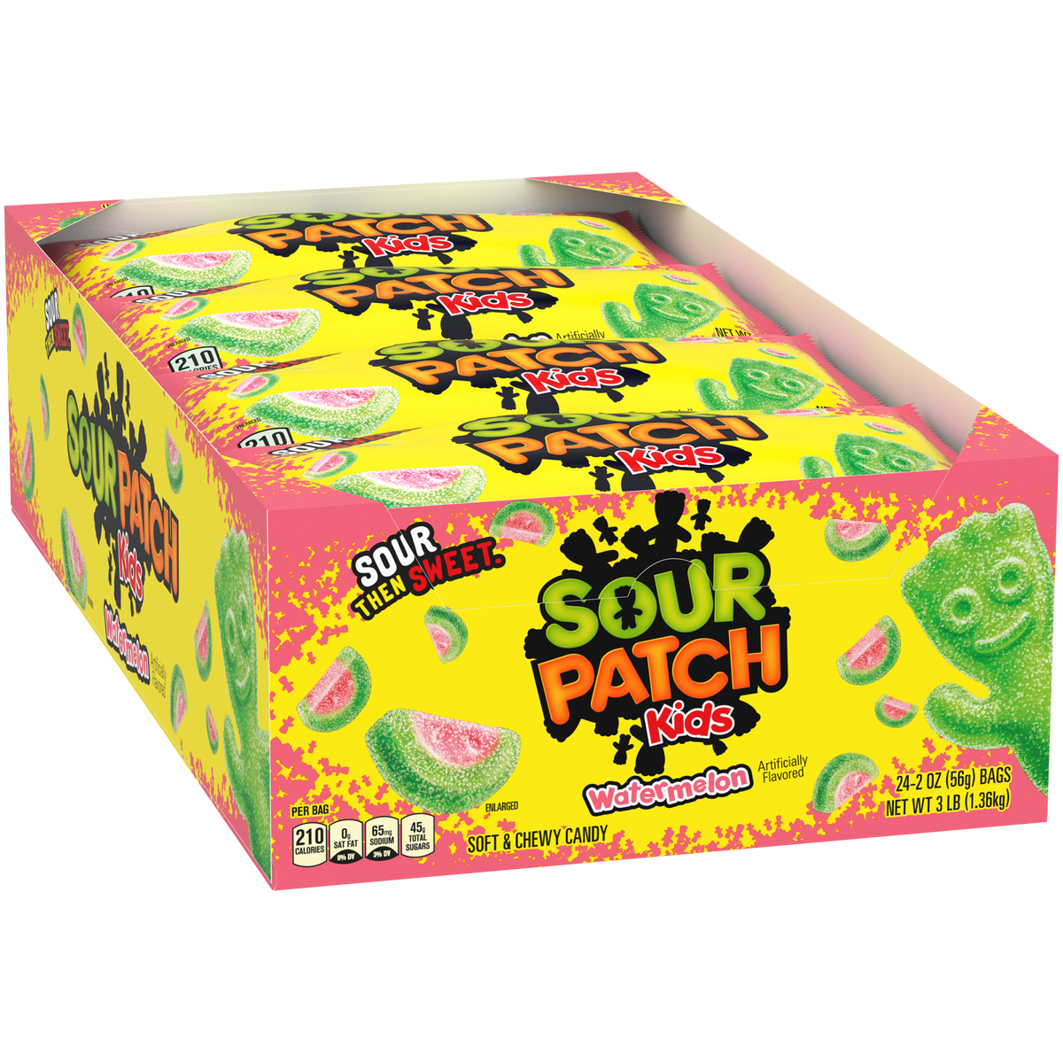 SOUR PATCH KIDS, Soft & Chewy Candy, Watermelon, 2 oz, 24 ct - Image 4