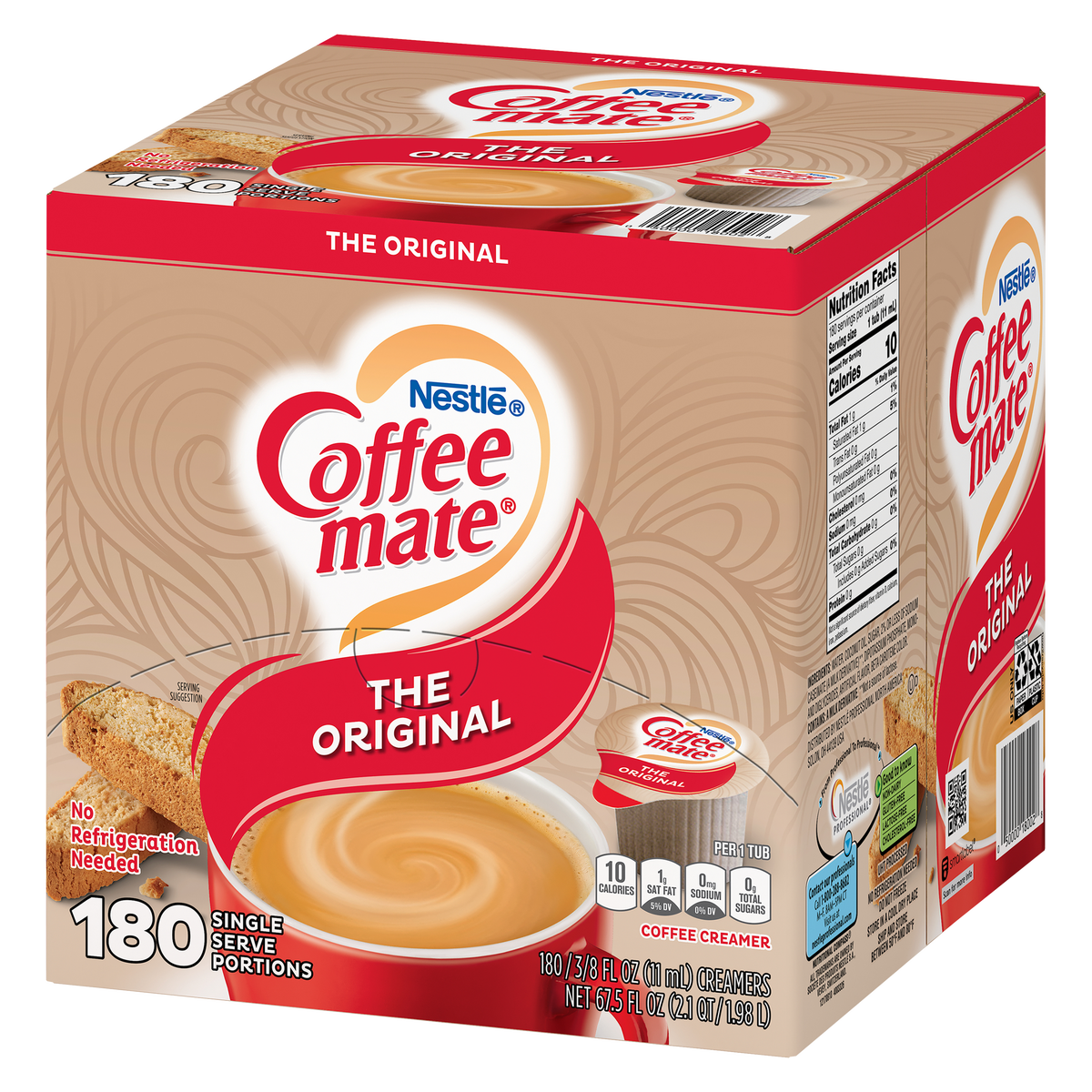 Coffee mate Liquid Coffee Creamer Singles, Non-Dairy, Original, 0.38 fl oz, 180 ct - Image 3
