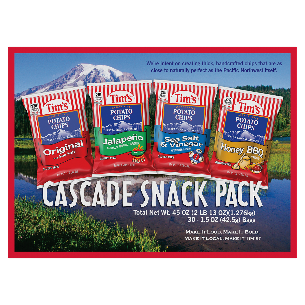 Tim's Potato Chips, Variety Pack, 1.5 oz, 30 ct - Image 2