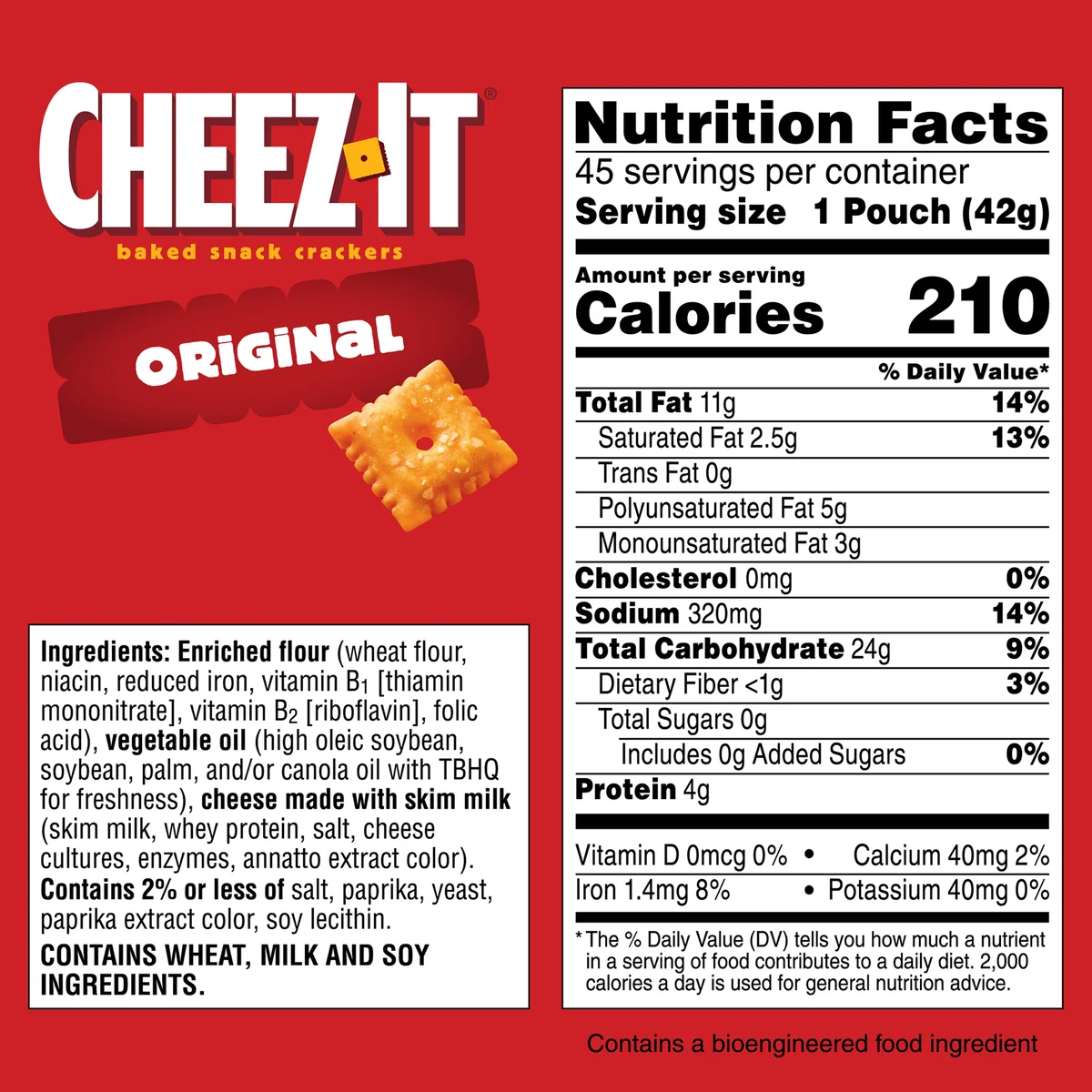 Cheez-It Baked Snack Crackers, Cheddar, 1.5 oz, 45 ct - Image 3