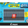 Pilot G2 Retractable Gel Pen, Fine Point 0.7mm, Black Ink, 20 ct