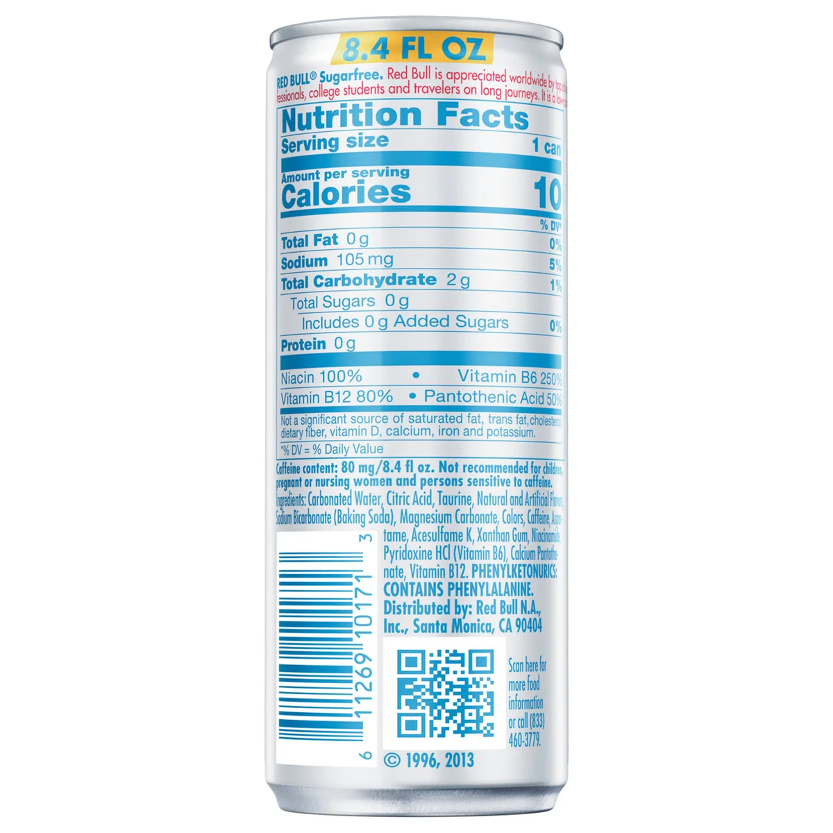 Red Bull Energy Drink, Sugar Free, 8.4 fl oz, 24 ct - Image 2