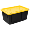 Greenmade Storage Bin with Yellow Lid, 27 Gallon