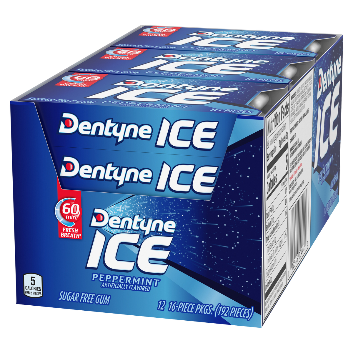 Dentyne Ice Sugar Free Gum, Peppermint, 16 Pieces, 12 ct - Image 4