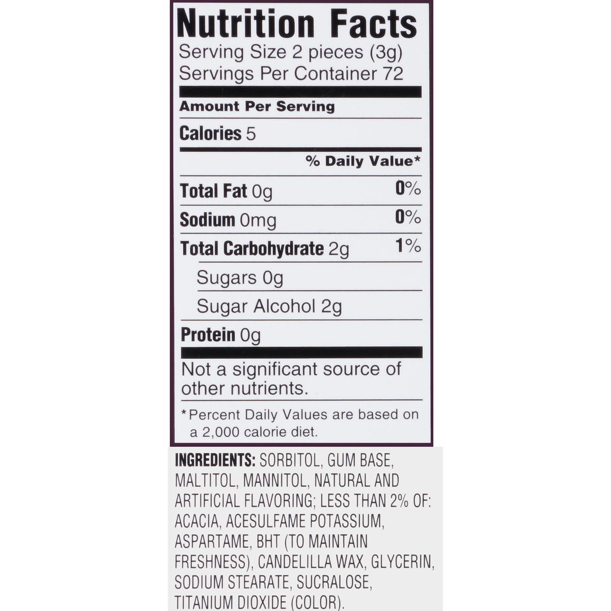 Trident White Sugar Free Gum, Peppermint, 16 Pieces, 12 ct - Image 2