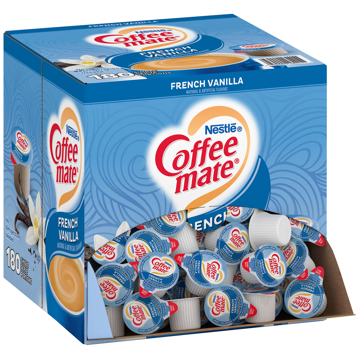 Coffee mate Liquid Coffee Creamer Singles, Non-Dairy, French Vanilla, 0.38 fl oz, 180 ct - Image 3