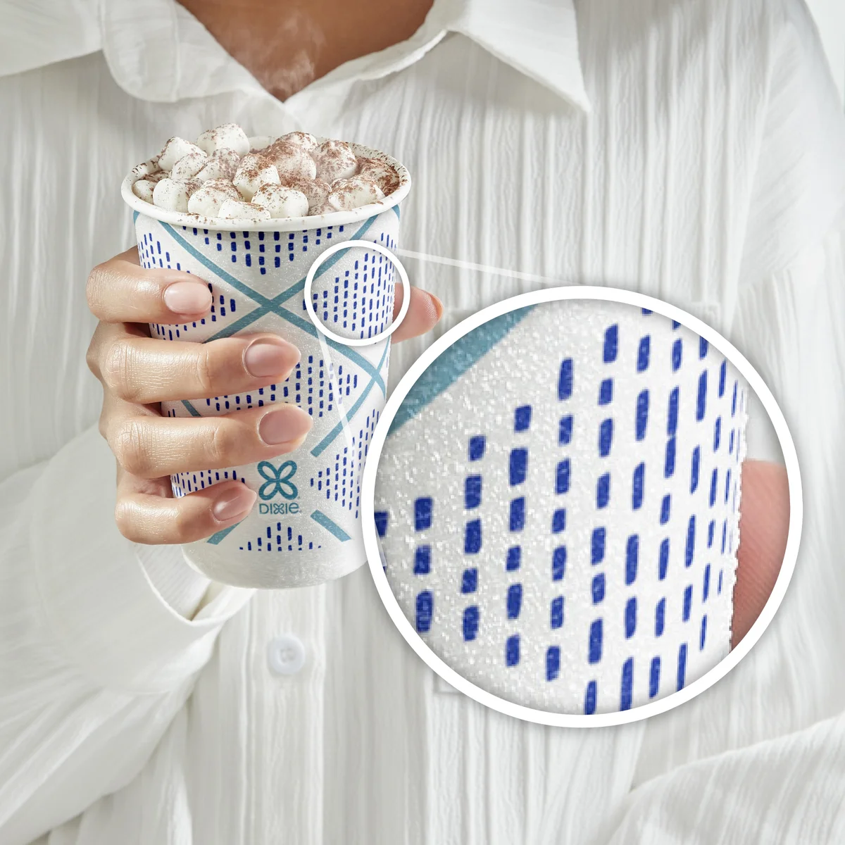 Dixie To Go Insulated Paper Hot or Cold Cup, Coffee Haze, 12 oz, 160 ct - Image 5