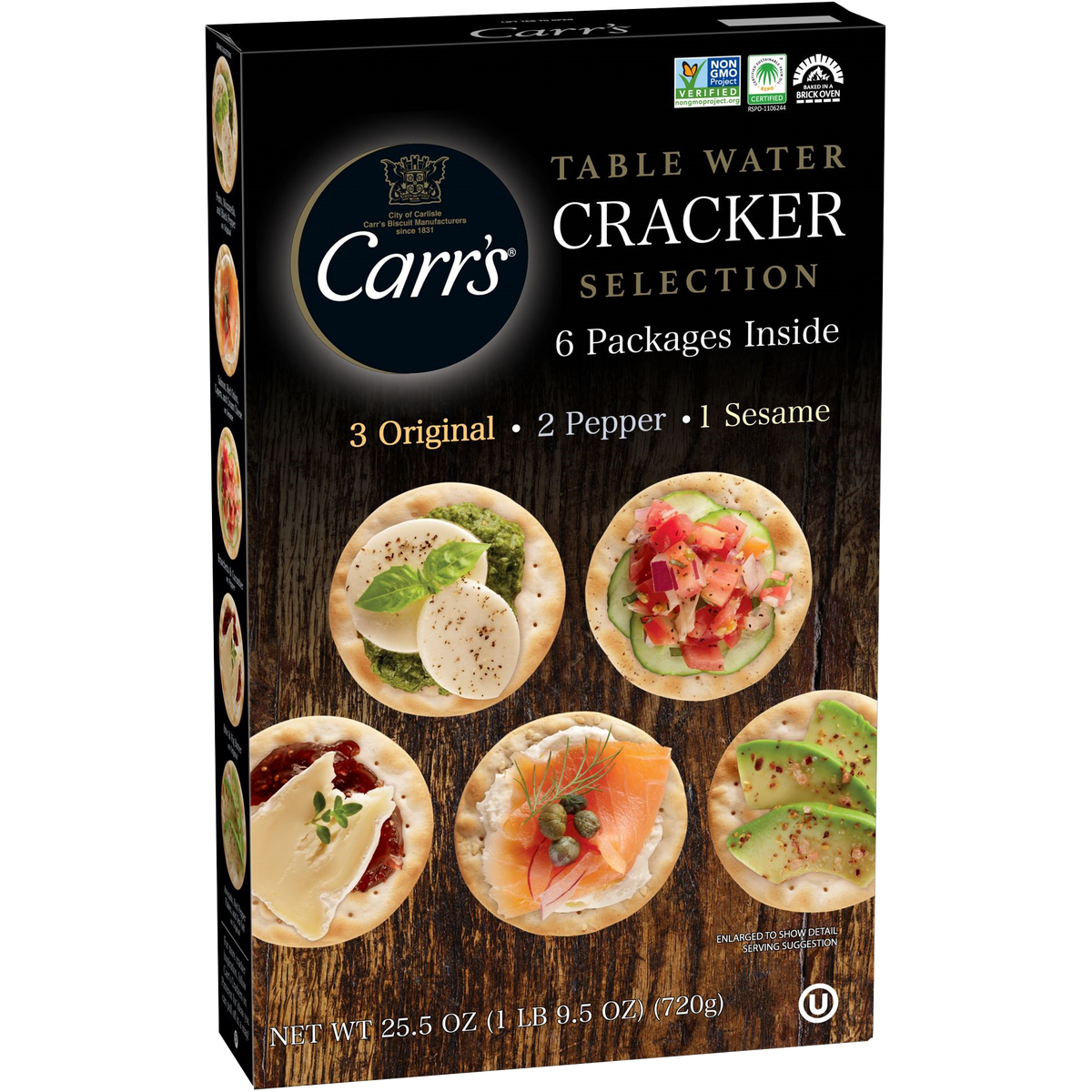 Carr's Table Water Crackers, Variety Pack, 25.5 oz