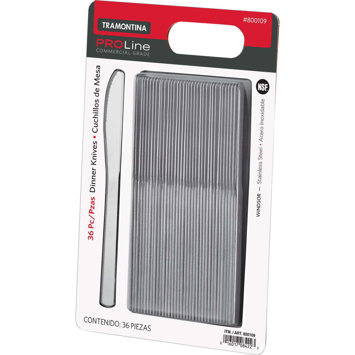 Tramontina ProLine Windsor Dinner Knife, Stainless Steel, 36 ct