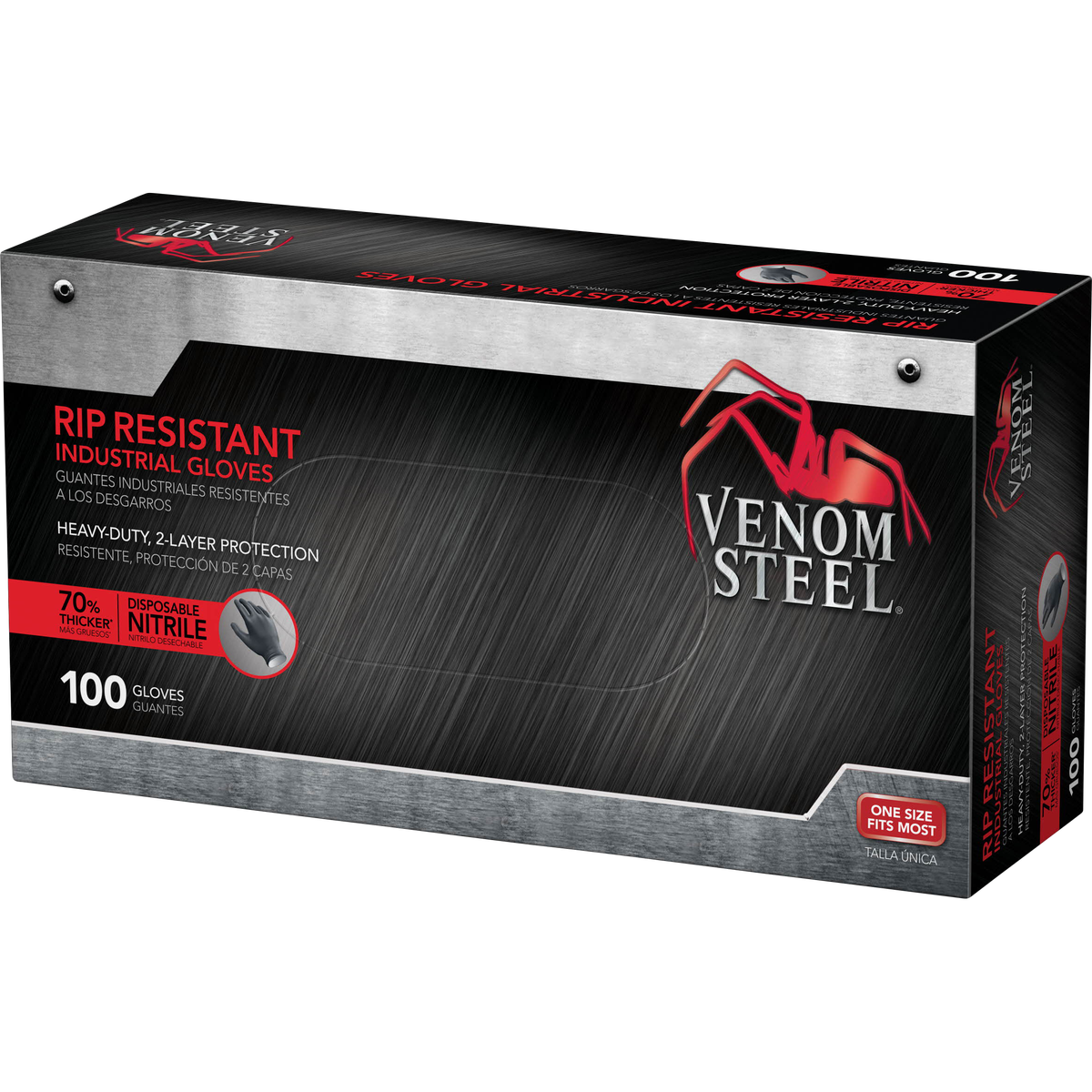 Venom Steel Industrial Nitrile Gloves, One Size, 100 ct - Image 2
