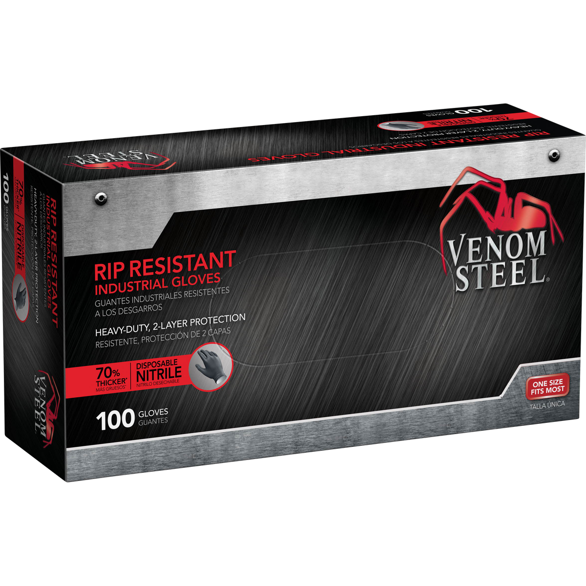 Venom Steel Industrial Nitrile Gloves, One Size, 100 ct - Image 3
