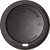 Graphic Packaging Hot Cup Dome Lids, Black, 10-24 oz, 600 ct