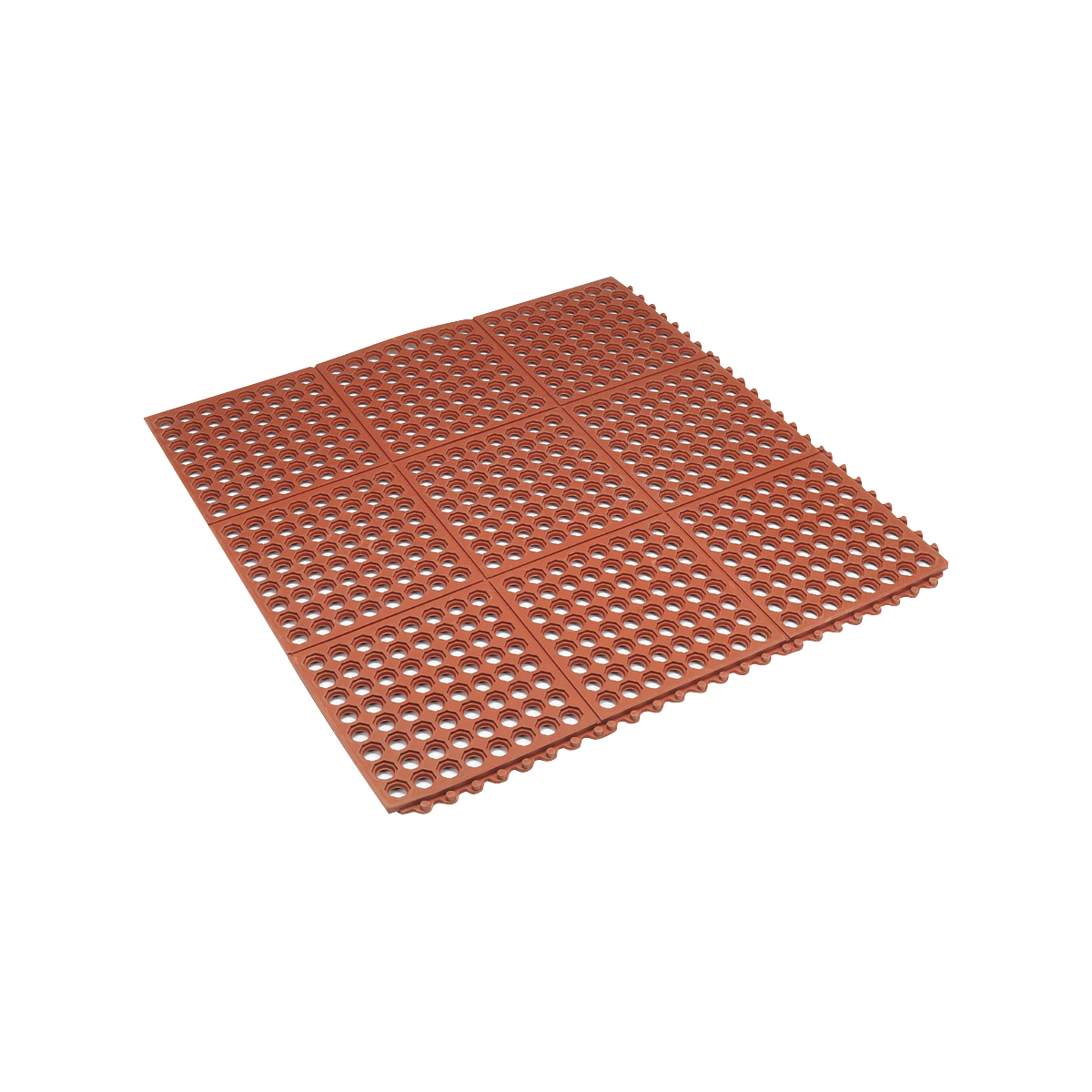 Apache Mills Anti-Fatigue Drainage Mat, 3' x 3', Red