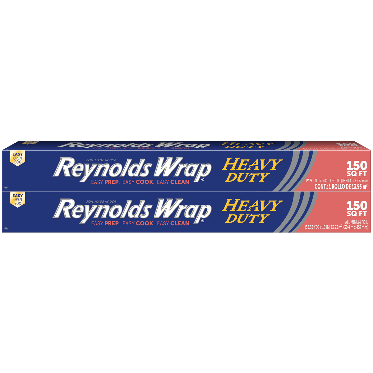 Reynolds Wrap Heavy Duty Aluminum Foil, 150 sq ft, 2 ct