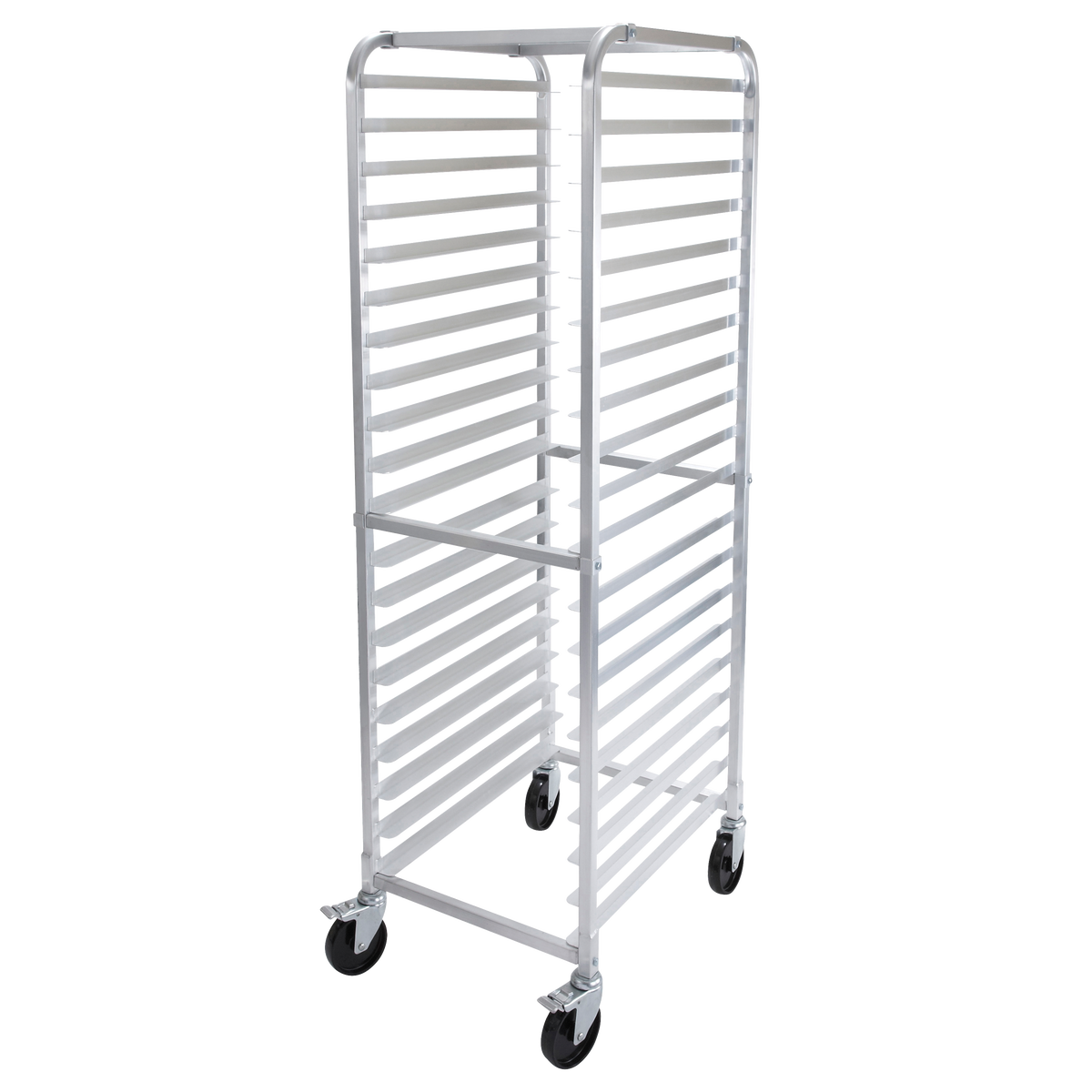 Winco Aluminum Sheet Pan Rack with Casters, 3" Spacing, Aluminum