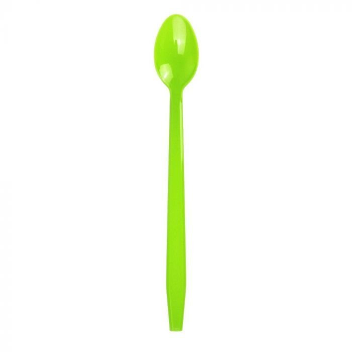 Lime Green Plastic Long Handle Soda Spoon - 1 case (1000 piece)