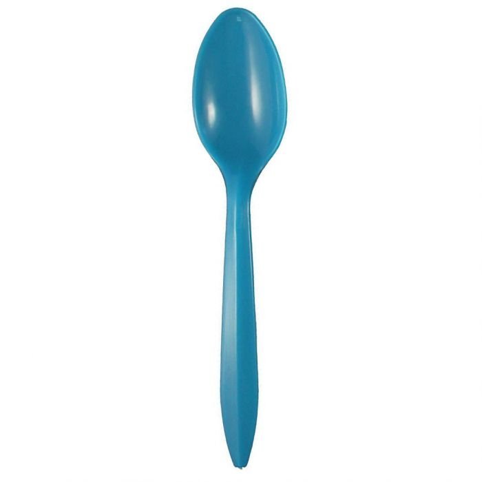 Blue Medium Weight Plastic Spoon - 1 case (1000 piece)