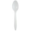 White Medium Weight Plastic Spoon - 1 case (1000 piece)