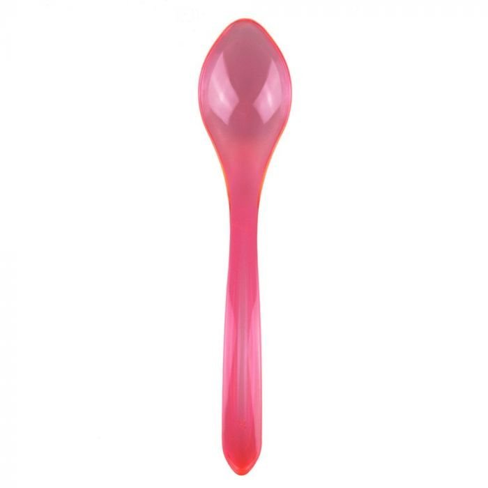Orange Transparent Plastic Wave Spoon - 1 case (1000 piece)