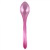Pink Transparent Plastic Wave Spoon - 1 case (1000 piece)