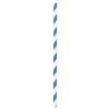 7.75" Jumbo (6mm) Blue Striped Unwrapped Paper Straw - 1 case (2000 piece)