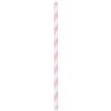 7.75" Jumbo (6mm) Pink Striped Unwrapped Paper Straw - 1 case (2000 piece)