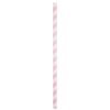 9" Giant (8mm) Pink Striped Unwrapped Paper Straw - 1 case (1500 piece)