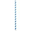 9" Giant (8mm) Blue Striped Unwrapped Paper Straw - 1 case (1200 piece)