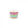4 oz Chevron Print Rainbow Cold/Hot Paper Food Container - 1 case (1000 piece)