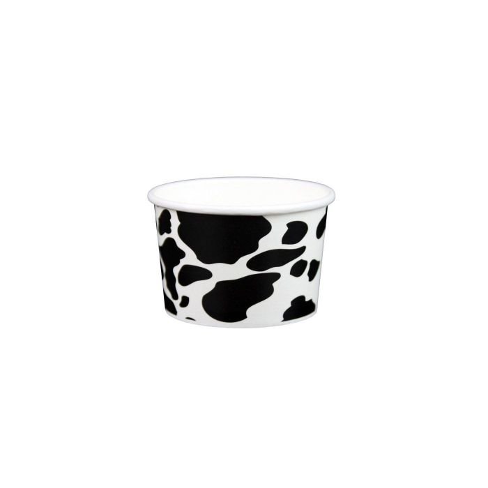 4 oz Dairy Print Cold/Hot Paper Food Container - 1 case (1000 piece)