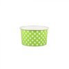 5 oz Polka Dot Lime Green Cold/Hot Paper Food Container - 1 case (1000 piece)