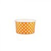5 oz Polka Dot Orange Cold/Hot Paper Food Container - 1 case (1000 piece)