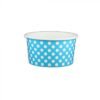 6 oz Polka Dot Blue Cold/Hot Paper Food Container - 1000/Case