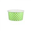 6 oz Polka Dot Lime Green Cold/Hot Paper Food Container - 1 case (1000 piece)