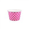 8 oz Polka Dot Pink Cold/Hot Paper Food Container - 1 case (1000 piece)