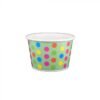 8 oz Polka Dot Aqua Rainbow Cold/Hot Paper Food Container - 1 case (1000 piece)