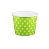 12 oz Polka Dot Lime Green Cold/Hot Paper Food Container - 1 case (1000 piece)