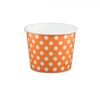 12 oz Polka Dot Orange Cold/Hot Paper Food Container - 1 case (1000 piece)