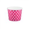 12 oz Polka Dot Pink Cold/Hot Paper Food Container - 1 case (1000 piece)