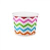 12 oz Chevron Rainbow Cold/Hot Paper Food Container - 1 case (1000 piece)