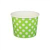 16 oz Polka Dot Lime Green Cold/Hot Paper Food Container - 1 case (1000 piece)