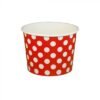 16 oz Polka Dot Red Cold/Hot Paper Food Container - 1000/Case