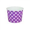 16 oz Polka Dot Purple Cold/Hot Paper Food Container - 1000/Case
